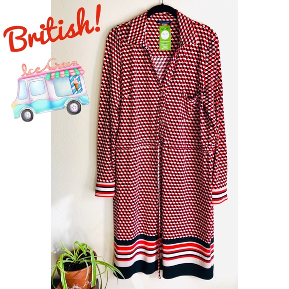 BRITISH!🇬🇧Tommy Hilfiger Red White Blue Drawstring Dress Size 10👗 - Picture 12 of 12